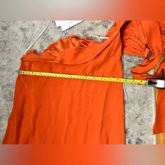 Reformation Orange Cut Out Tie Front Maxi Dress - Picture 8 of 8